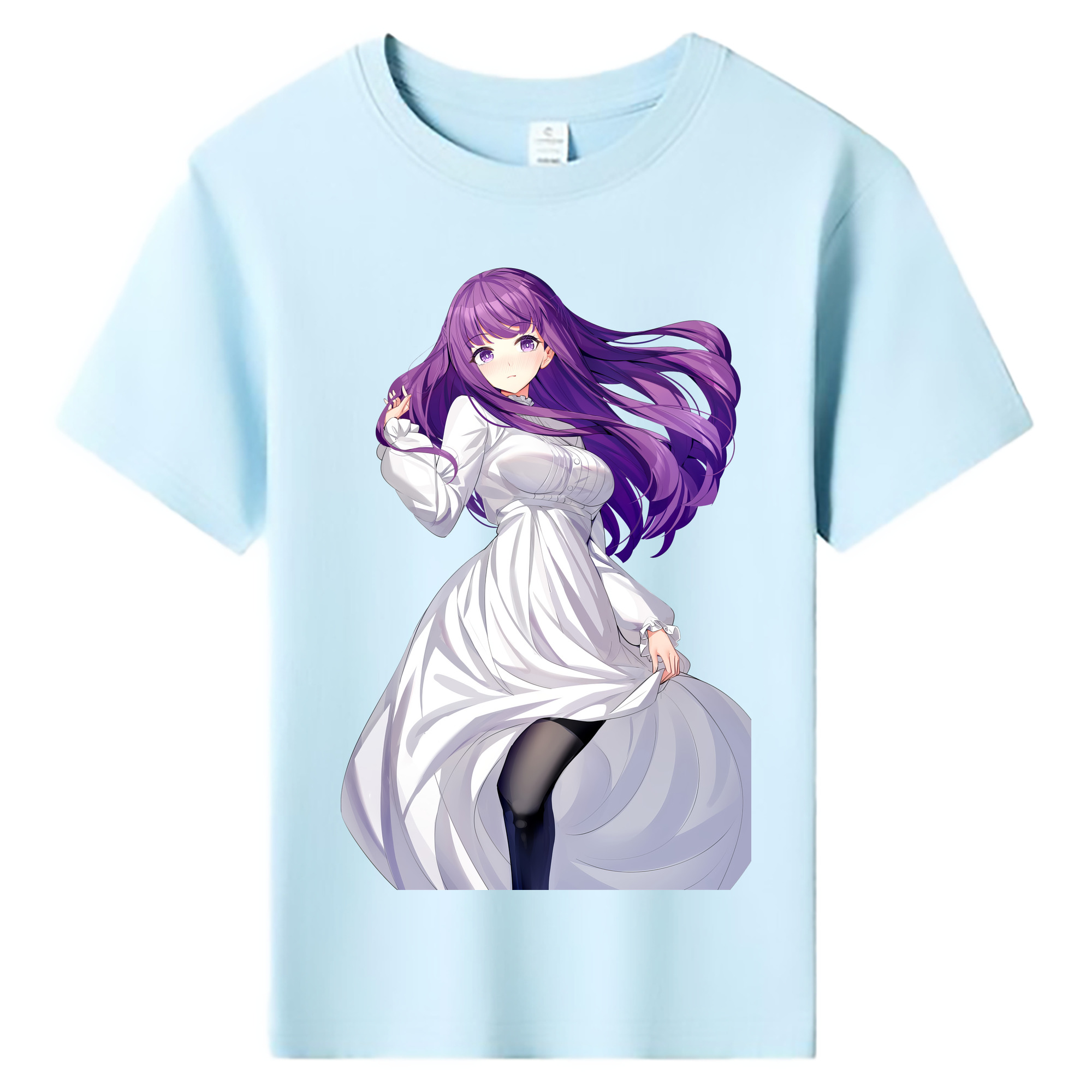 （画像用） 葬送のフリーレン Frieren 綿100％キッズTシャツ（フロントプリント）